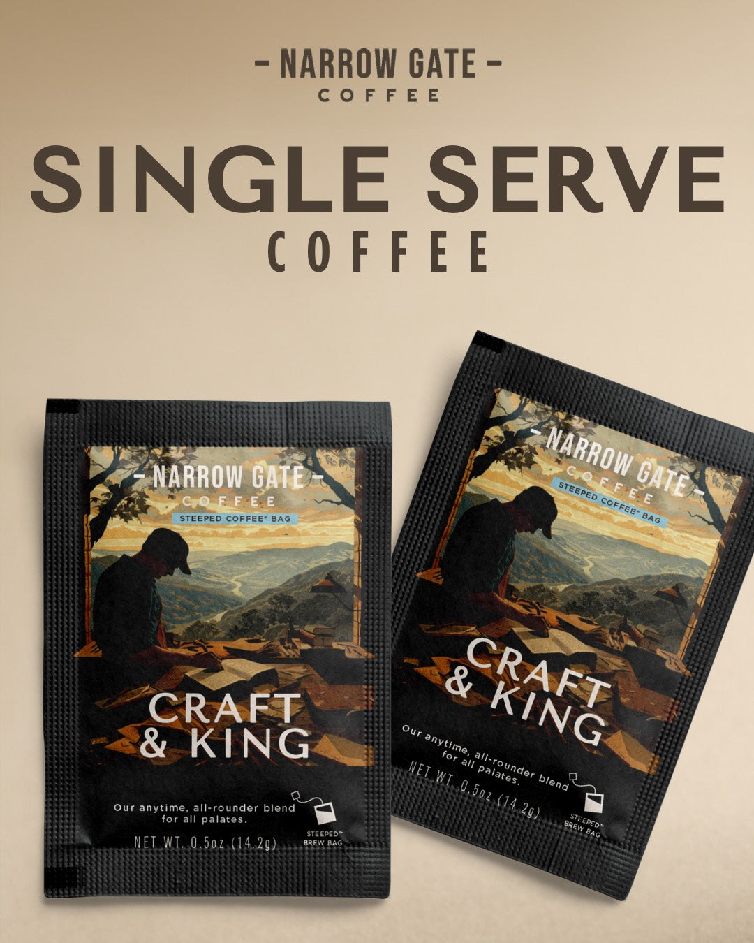 10 Pack of Single Serve Coffee with Travel Bag